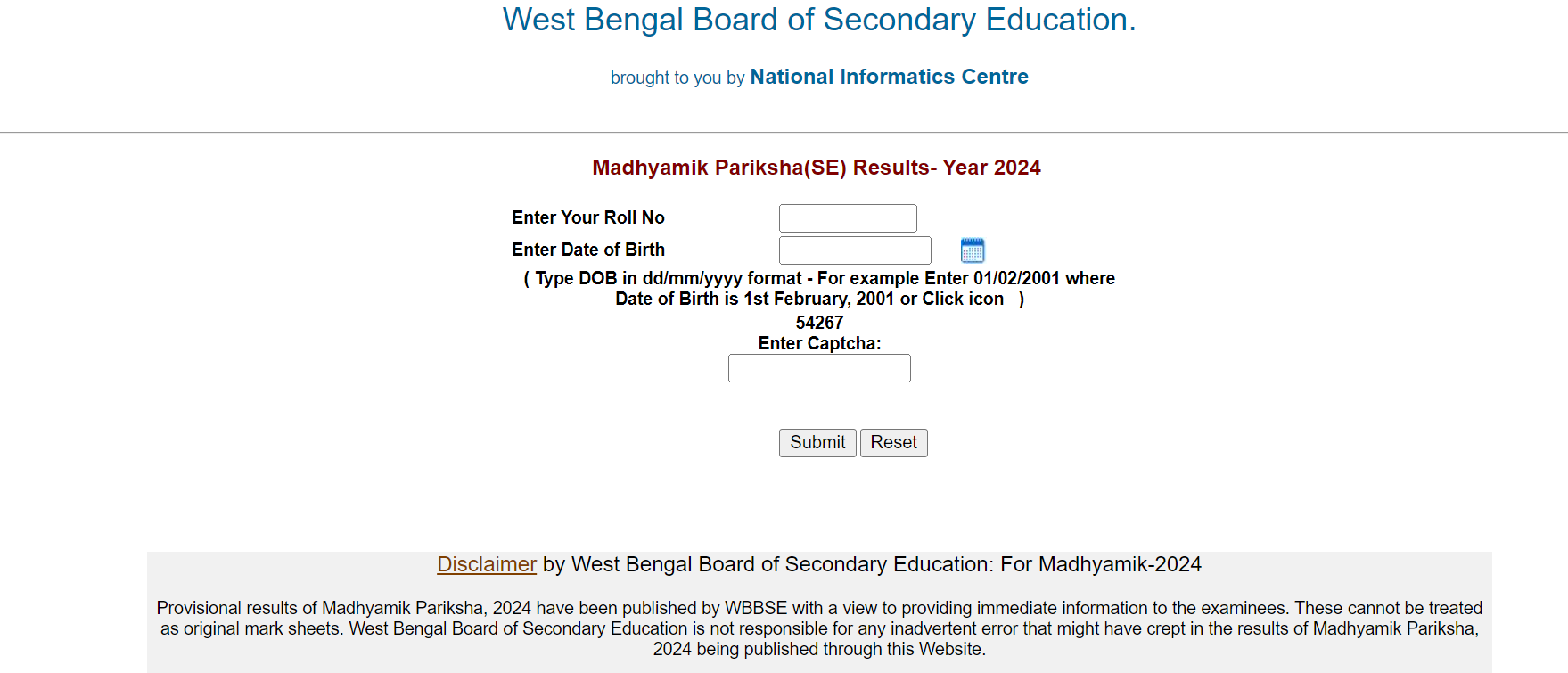 WB Madhyamik Result 2024 Live Check your Marks Here wbresults.nic.in