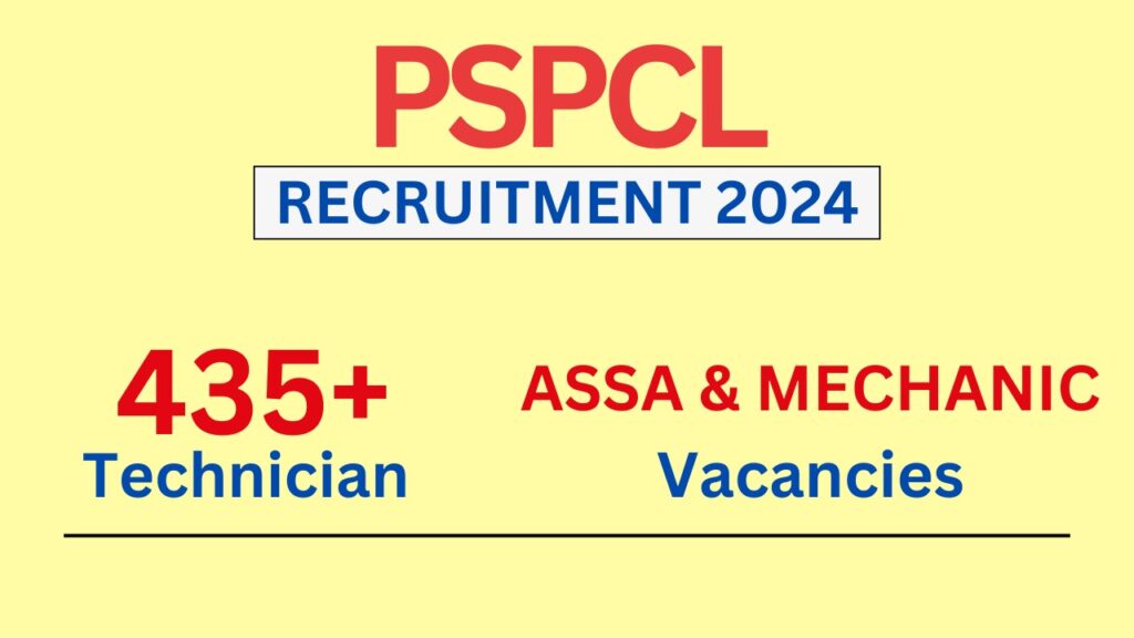 PSPCL Technician Recruitment 2024, 435+ vacancies Apply Online - WBUTTEPA
